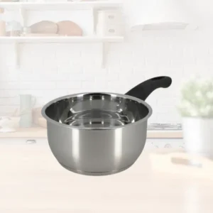 Mi Tienda Natural — Productos para el hogar y la cocina cazo de acero inoxidable con mango ergonómico