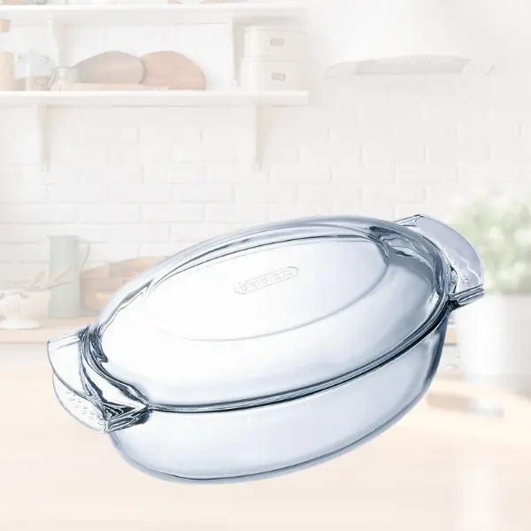 fuente para horno pyrex oval de cristal templado 4,5 l fuente para horno pyrex oval de cristal templado 4,5 l